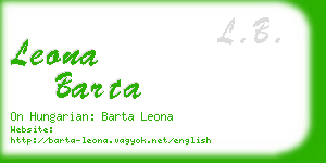 leona barta business card